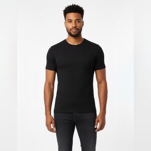 Spanx Men’s Sculpt Crew Neck Black Compression T-Shirt XL